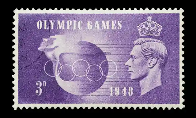 After World War II, which two nations were *not* invited to participate in the 1948 London Summer Olympics? 