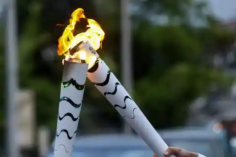 What happens if the fire on the Olympic torch goes out? 